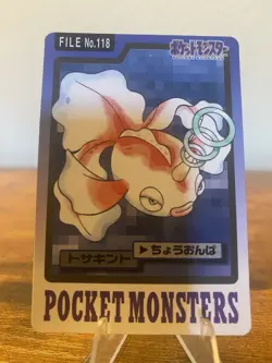 Pokemon Cards Bandai Carddass Goldeen File No.118 1997 Japanese - Image 1