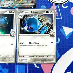 Pokemon TCG English Card Lot | Beldum Metang Metagross EX RR 3 Card Set - Image 2
