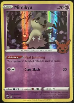 Trick or Trade Pokemon Card Mimikyu Holo Rare TCG NM 81/189 - Image 1