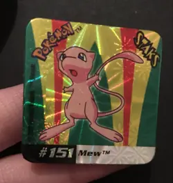 2 X Pokemon Staks Magnets Mew Mewtwo Kanto Original Legendary #150 #151 SHINY - Image 3