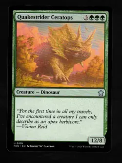 4x Quakestrider Ceratops-Magic the Gathering-MTG-Foundations-Near Mint-4x - Image 1