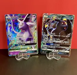 Espeon GX SM35 Umbreon GX SM36 LP to NM Pokemon Tcg Black Star Promo Lot of 2 - Image 1