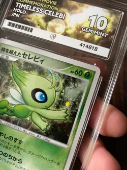 Pokemon Timeless Celebi Holo 10th Movie Japanese Promo 2007 Ace 10 *SWIRL* - Image 3
