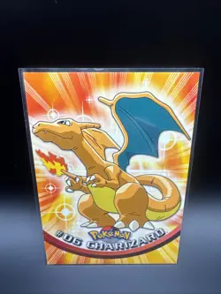 1999 Topps Pokemon TCG Charizard - #06 - Non-Holo - TV Series 1 Blue Logo NM+ - Image 1