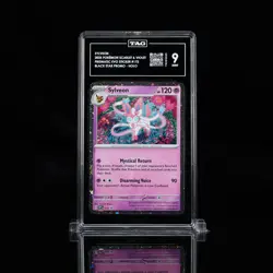 TAG 9 - SYLVEON 2025 POKEMON BLACK STAR PROMOS #172 PRISMATIC TECH STICKER - Image 1