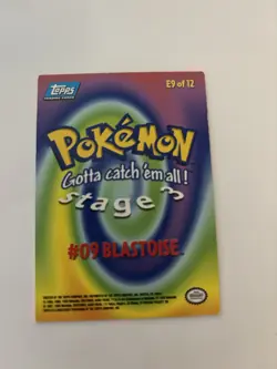 1998 Pokemon - Blastoise Card - Stage 3 - E9 of 12. Topps trading card🔥🔥 - Image 2
