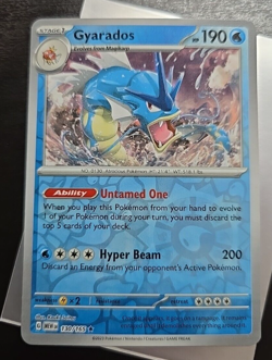 Gyarados 130/165 Reverse Holo MEWen 151 English Pokemon Card Near MINT - Image 1