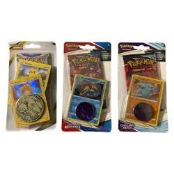 Pokemon TCG Variety Booster Pack Lot of 3 w/ Promo Cards & Coins Factory Sealed - Image 1