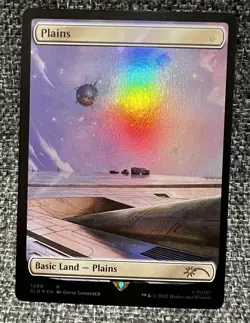 MTG Full Art Plains 1088 ✨FOIL✨- Transformers (SLD) Secret Lair - Image 2