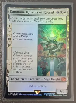Summon: Knights of Round | Foil | MTG | FIN | Near Mint | English EN - Image 1