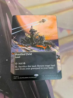 MTG - PETRIFIED FIELD - MYTHIC - BORDERLESS - NM - 0077 - Image 1