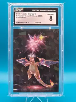 CGC 8 - Pokemon Center Stickers, Dark Terastal Charizard, Cracked Ice - Image 1