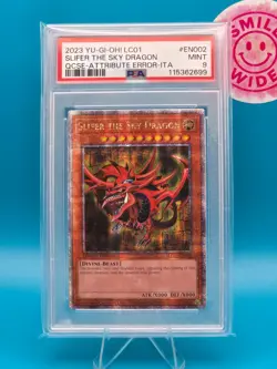 PSA 9 - 2023 Yu-Gi-Oh! LC01 Slifer the Sky Dragon, QCSE-Attribute Error-ITA - Image 1