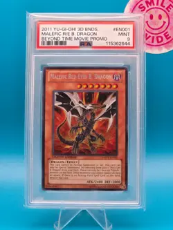 PSA 9 - 2011 Yu-Gi-Oh! 3D BNDS, Malefic Red-Eyes Black Dragon, YMP1-EN001 - Image 1