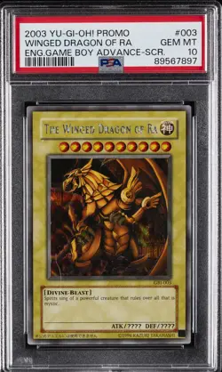 2003 YU-GI-OH! PROMO ENGLISH GAME BOY ADVANCE THE WINGED DRAGON OF RA PSA 10 - Image 1