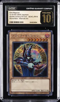 2025 YU-GI-OH! QUARTER CENTURY ART COLLECTION DARK MAGICIAN CGC 10 PRISTINE - Image 1