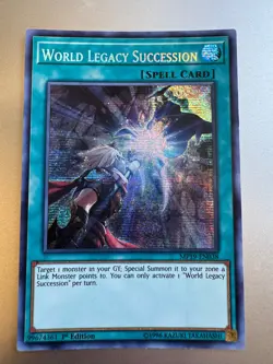 WORLD LEGACY SUCCESSION PRISMATIC SECRET RARE MP19-EN038 YUGIOH! 1st EDITION LP - Image 1