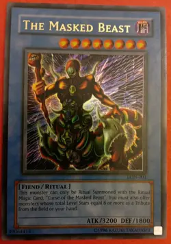 Yu-Gi-Oh! TCG - The Masked Beast LON-001 - Unlimited Super Rare Holo Foil LP - Image 1