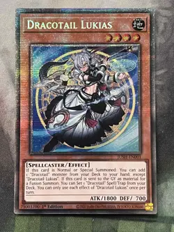Dracotail Lukias (Printer Line) - JUSH-EN001 - Starlight Rare - YuGiOh - Image 1