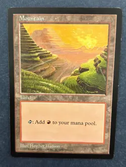 MTG PROMO APAC MOUNTAIN RED PACK SERIES SET PHILIPPINES ART LAND 1997 CARD #D - Image 5