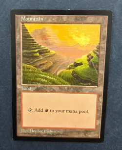 MTG PROMO APAC MOUNTAIN RED PACK SERIES SET PHILIPPINES ART LAND 1997 CARD #B - Image 1