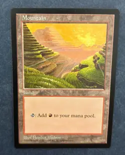 MTG PROMO APAC MOUNTAIN RED PACK SERIES SET PHILIPPINES ART LAND 1997 CARD #A - Image 4