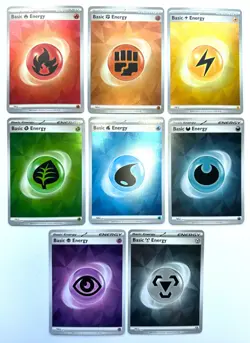 Holo Energy 8 Card Set - Pokemon TCG - Prismatic Evolutions - M/NM - Image 1