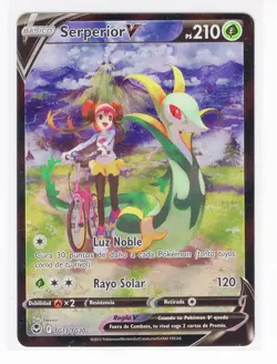 ~ESP~ SPANISH Serperior V Etched Silver Tempest TG13 Pokemon Card (Z1) - Image 1
