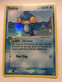 Mudkip 57/100 Holo Stamped Ex Crystal Guardians Pokemon Card 2006 - Image 1