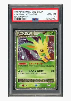 Pokemon PSA10 Leafeon LV.X Holo 2007 DP4 Japanese - Image 1