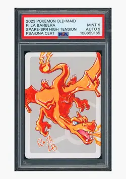 Pokemon PSA9 AUTO9 Spare Card R.La Barbera Signed 2023 Old Maid Japanese - Image 1