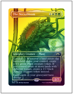 1x The Necrobloom, Foil Borderless Art, MTG NM - Image 1