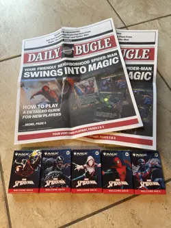 SDCC 2025 Magic The Gathering x Spider-Man Complete Welcome Deck Set (5)+Playmat - Image 1