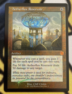 FOIL - Aetherflux Resevoir - Retro Border - NM - The Brothers' War - MTG - Image 1