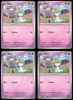 Ralts 084/198 Playset (x4 Cards) Scarlet & Violet Near Mint Pokemon TCG - Image 1