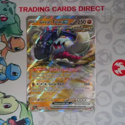 Great Tusk EX 053/091 Holo Double Rare S & V Paldean Fates Pokemon Card - Image 1