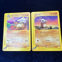 Marowak 54/147 Cubone 72/147 Aquapolis Pokemon E Series Card Vintage 2002 2 - Image 1