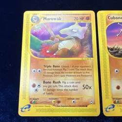 Marowak 54/147 Cubone 72/147 Aquapolis Pokemon E Series Card Vintage 2002 2 - Image 2