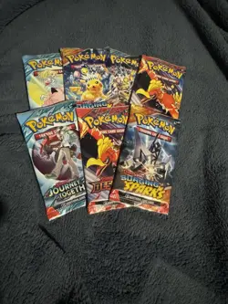 Pokemon TCG Booster Pack Lot Assorted Sealed Booster Packs 50 Total Packs - Image 1
