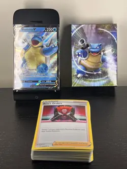Pokemon TCG V Battle Theme Deck BLASTOISE V - OPEN - NO BOX - Image 3