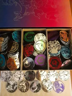 Lot of 100x Official Pokemon TCG Coins Jumbo & Small Size - Image 1