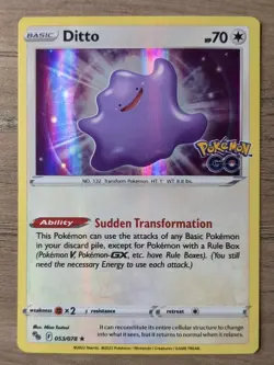Ditto 053/078 Pokemon Go Holo Rare Pokemon TCG 2022 NM - Image 2