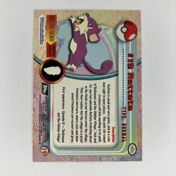 Rattata #19 Non Holo Black Logo Topps Pokemon TV Animation Edition Near Mint NM - Image 2
