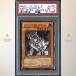 2006 Yu-Gi-Oh! A-E. #AE007 Ancient Gear Beast 1st Edition Ultimate Rare PSA 8 c - Image 1