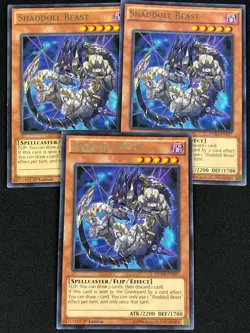 YUGIOH SHADDOLL BEAST DUEA-EN027 1ST RARE X3 (LP) - Image 1
