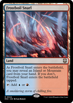 MTG Magic 1x Frostboil Snarl RIPPLE FOIL (M/NM) Commander Modern Horizon 3 - Image 1