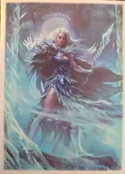 MTG Card Sleeves - Blue Ice Girl - 100Ct Matte Art Card Sleeves - Image 1