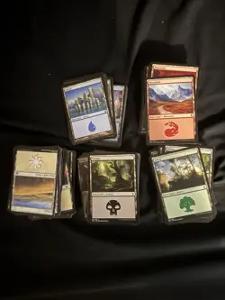 392 Magic the Gathering Basic Land Cards Lot - each type - Image 1