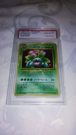 1996 Pokemon TCG Venusaur Full Art Holo #3 Japanese Base Set PSA Gem Mint 10 - Image 2