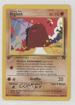 Diglett Italian 1st Ed. Pokemon Team Rocket #52 2000 15fy - Image 1